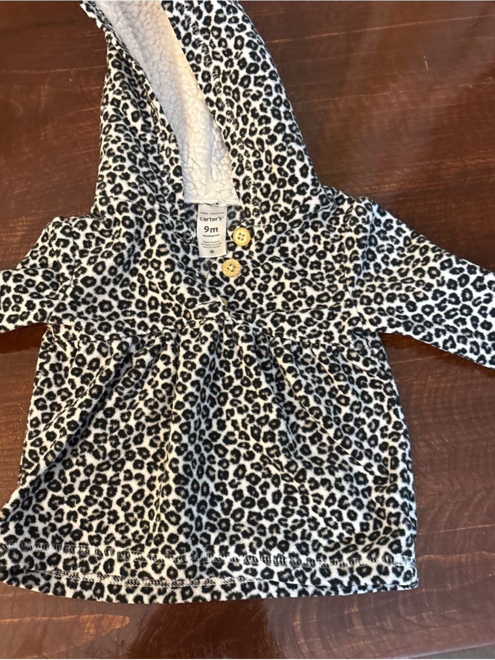 Carter's Black and White Leopard Print Baby Jacket